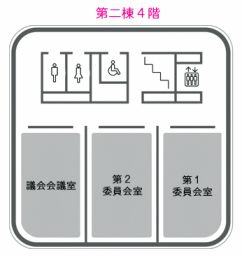 画像：市役所第二棟4階配置図