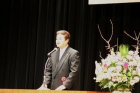 写真:成人式市長祝辞