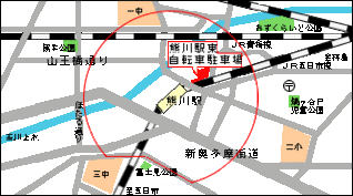 地図：熊川駅周辺