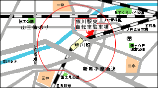 地図:熊川駅周辺