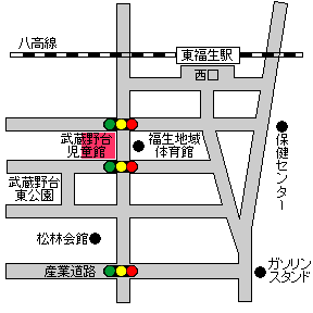画像:第11投票区地図武蔵野台児童館