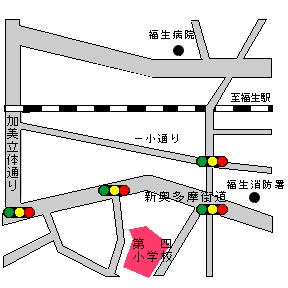画像:第2投票区地図第四小学校