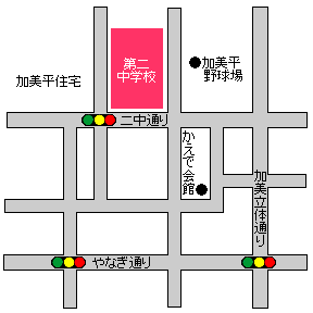 画像：第7投票区地図第二中学校