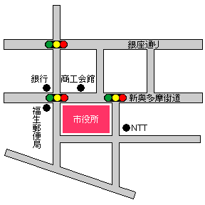 画像:福生市市役所 第二棟1階