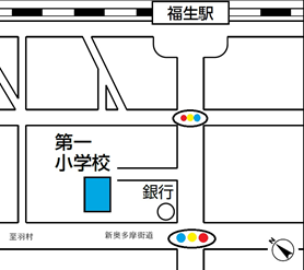 画像:第2投票区地図第四小学校