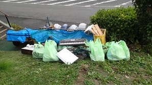 写真:集められたごみ