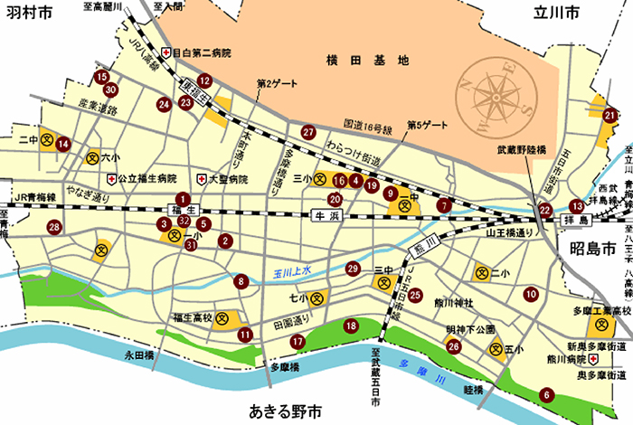 画像：アートのある街全体図