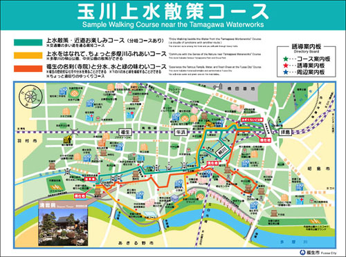 画像:玉川上水散策コース案内