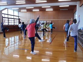 写真:初心者エアロの様子2