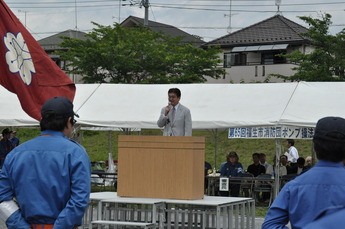(写真)第65回福生市消防団ポンプ操法審査会