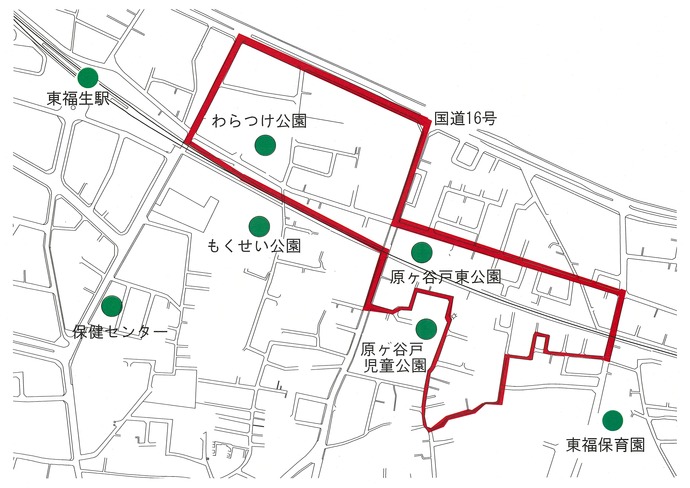 画像:平成30年度地籍調査範囲の図