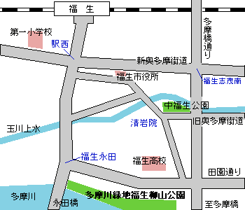 画像:多摩川緑地福生柳山公園案内図