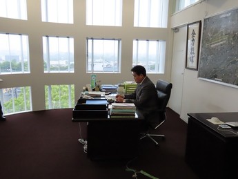 写真:市長4期目就任式