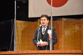 写真:市制施行50周年記念式典