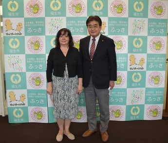 写真:ウクライナ出身のパブロバ・スヴィトラーナさん来訪