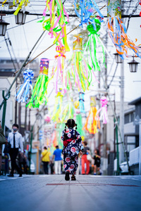 写真:第73回福生七夕まつり写真コンクール入賞作品(最優秀賞「1人で初めての七夕祭り」)
