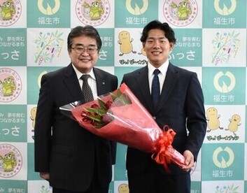 写真:渡邉悠斗選手表敬訪問