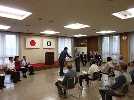 写真:通学路見守りボランティア感謝状贈呈式
