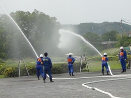 写真:福生市消防団ポンプ操法審査会