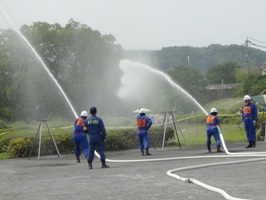 写真：福生市消防団ポンプ操法審査会