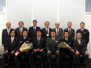 写真:南極観測・砕氷船「しらせ」乗組員激励会