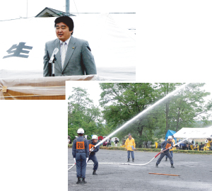 写真:消防団ポンプ操法審査会