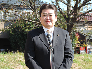 写真:軽スポーツ&とん汁会での市長
