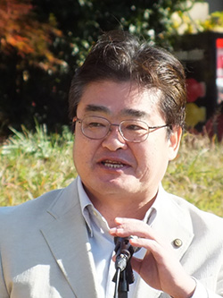 写真:軽スポーツ&とん汁会での市長