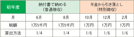 画像：初年度の支払い方法