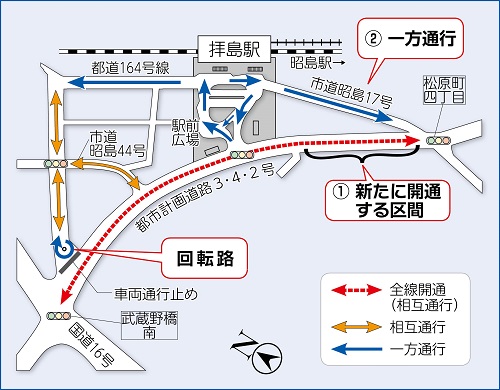 画像：拝島駅周辺図