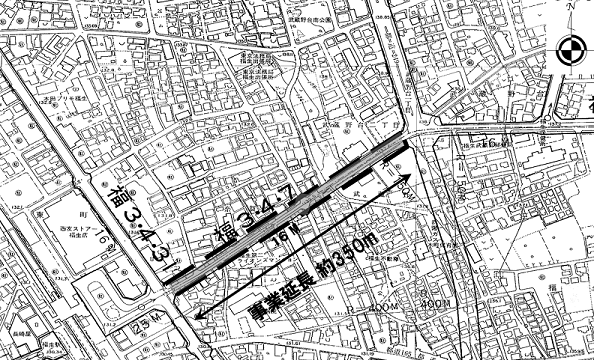 画像：事業区間の図