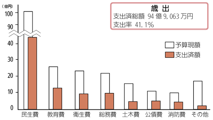 画像：一般会計予算の執行状況（歳出）