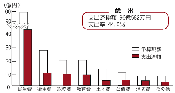 画像:一般会計予算の執行状況(歳出)