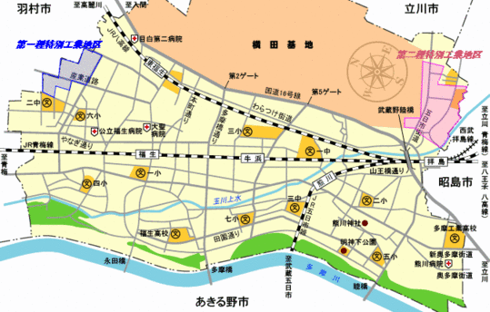 画像：特別工業地区地図