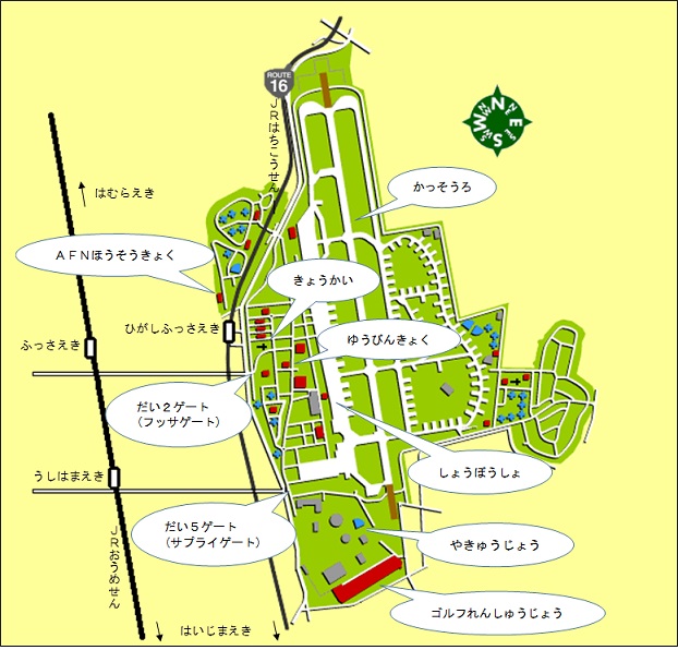 地図：横田基地