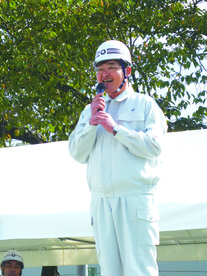 写真:総合防災訓練にて