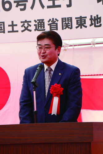 画像:武蔵野橋渡り初め式にて