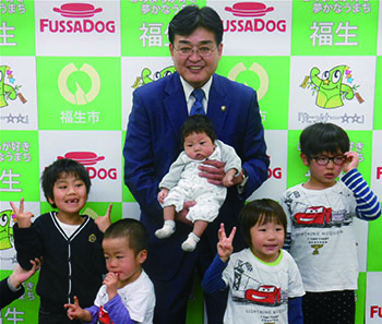 画像:ふっさっ子の訪問を受けて