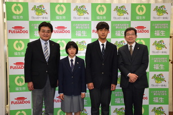 写真:福生第一中学校ハンドボール協議・福生第二中学校陸上競技東京都代表選出報告