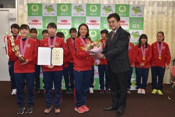 写真:アルティメット全国大会優勝報告