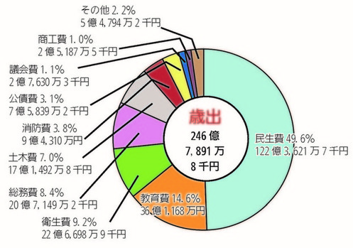 平成30年度一般会計決算額及び構成比（歳出）