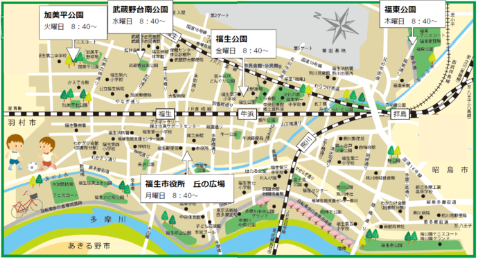 公園体操　地図