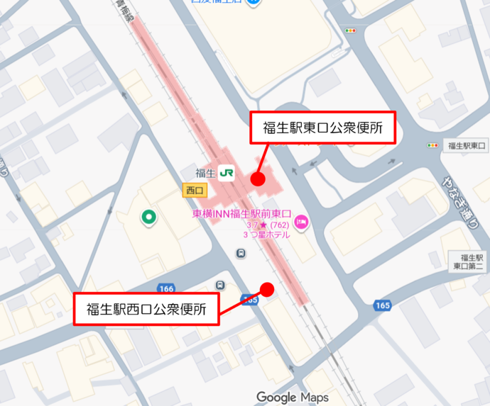 福生駅周辺の地図